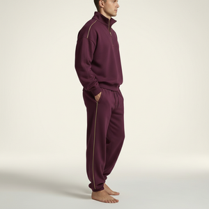 Conjunto Deportivo Informal de Algodón Unisex con Cierre de Cremallera, Proveedor de Marca Privada OEM - Product Image 4