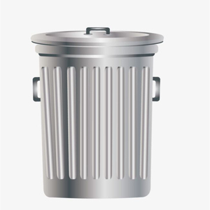 Poubelle ronde en acier inoxydable galvanisé, bac à déchets pour tous les types de déchets d'intérieur, panier de rangement, couleur argent, haute qualité - Product Image 4