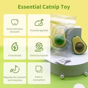Pelota de juguete de hierba gatera de aguacate Premium para gatos, juguete interactivo para masticar y jugar, hierba gatera de hierbas naturales 100%, calidad de exportación OEM ODM - Product Image 2
