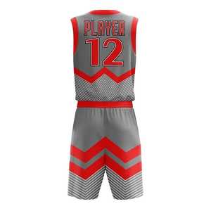 High Quality Sleeveless Basketball Uniform Sets Plus Size Comfortable Breathable Quick Dry Custom Colors Best Design Printed - Product Image 3