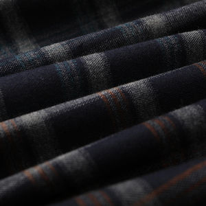 Chemises à manches longues pour hommes avec logo personnalisé, doublées de flanelle, boutonnées, rayées, 100% coton, respirantes, écologiques, grandes tailles - Product Image 5