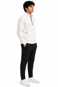 Sudadera Premium para Hombre con Cierre de Cremallera, Manga Larga, Estilo Casual Deportivo, para Otoño, Trabajo, Mezcla de Algodón Suave y Felpa - Product Image 2