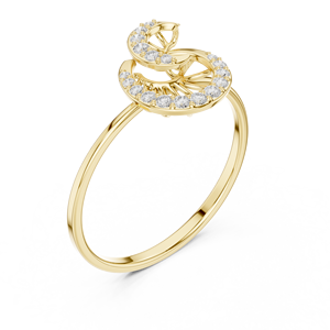 Anillo de Diamantes de Oro Sólido de 14k para Mujer, Corte Brillante Redondo, Anillo de Compromiso Clásico, Apilable, Diseño Minimalista, para Regalo - Product Image 3