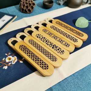 กล่องใส่ธูปไม้ไผ่สองชั้นพร้อมลวดลายสลักหลากหลายแบบสำหรับตกแต่งบ้าน - Product Image 6