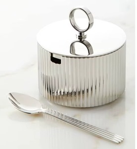 Premium Quality Silver Metal Butter Dish Can Be Used For Hotel Buffet Presentation And Display Handcrafted From India - Product Image 4