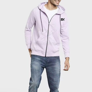 Sweat-shirt à capuche uni pour homme, fermeture éclair intégrale, qualité supérieure, nouveau design, 100% coton, prix avantageux - Product Image 3