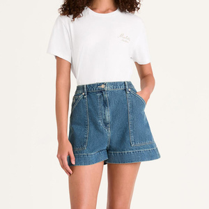 Servicio OEM, Diseño de Alta Calidad, Shorts de Mezclilla Transpirables para Mujer, Cintura Alta, Ecológicos, Precio Bajo al por Mayor - Product Image 1