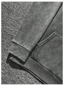 Sweat-shirt oversize pour homme, épaules tombantes, style streetwear décontracté, vêtements de sport, tissu épais, pull à capuche pour l'hiver - Product Image 2