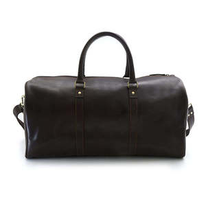 Sac de voyage en toile personnalisé en gros, capacité 50-70L, marron foncé, avec poignée supérieure et bandoulière réglable - Product Image 2