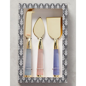 Ensemble de cuillères et fourchettes à salade décoratives en acier inoxydable avec manche en nacre de luxe pour la maison et les mariages - Product Image 6