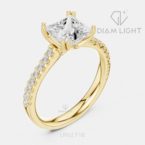 แหวนแต่งงานทองคำขาว 14K ประดับเพชรทรงปรินเซสคัท 2.00 กะรัต ได้รับการรับรองจาก IGI ของขวัญวันครบรอบแต่งงานและหมั้นหมาย เพชรเพาะเลี้ยงในห้องปฏิบัติการ - Product Image 6