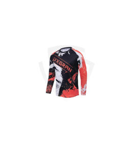 Polo de course moto personnalisé respirant imprimé par sublimation avec nom d'équipe de motocross, séchage rapide, anti-UV, maillot de motocross - Product Image 1