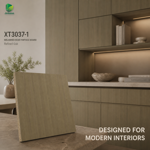 Jinbase XT3037-1 Citron Moon Oak 18mm Melamin-Spanplatte MFC E0 Zugeschnitten für Einzelhandels-Displays und Regale - Product Image 4