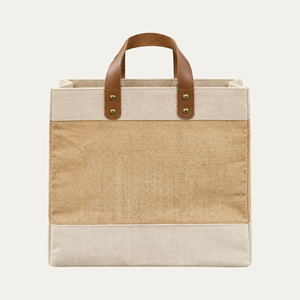 Eco Friendly Premium <b>Jute</b> liqueur <b>Bag</b> with Leather Handles for Retail and <b>Gift</b> Packaging - Product Image 1