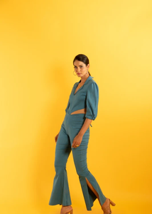 Combinaison Femme Taille Haute Coupe Slim Pantalon Long Style Urbain Élégant Soirée Quotidien Décontracté Tendance Vente Chaude - Product Image 4