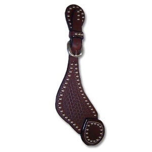 Correas de Cuero Personalizables Estilo Western, Bandas Negras para Montar a Caballo, Accesorios Duraderos para Espuelas de Vaquero, Entrenamiento de Caballos - Product Image 1