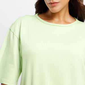 Camiseta de Mujer de Buena Calidad con Lavado Ácido, Transpirable, Informal, Ligera, de Media Manga, para Verano - Product Image 5