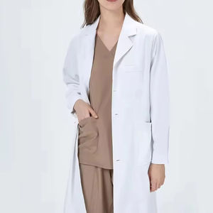Vestes d'uniformes d'infirmières et blouses de laboratoire blanches personnalisées pour le personnel médical et pharmaceutique, avec logo imprimé – Meilleures ventes estivales - Product Image 5