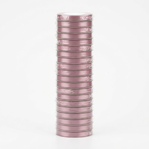 6mm Dusty Rose Mauve Single Face Satin <b>Ribbon</b> Factory Direct 20 Rolls x 8 Meter for Boho <b>Weddings</b> Favor Tags Floral Wrap Bulk - Product Image 3