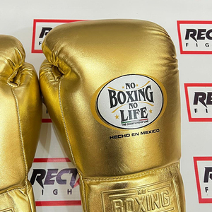 Guantes de Boxeo Dorados de la Mejor Calidad, Sin Boxeo No Hay Vida, con Logotipo Personalizado, Guantes de Entrenamiento de Boxeo, Guantes de Boxeo con Cordones para Combate - Product Image 4