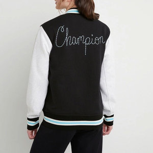 Wholesale OEM Custom Raw <b>Winter</b> 100% Wool Women's Varsity <b>Jacket</b> Plus Size Eco-Friendly Breathable Basketball - Product Image 2