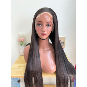 Super grueso de lujo brillante hueso recto 100% vietnamita Peluca de pelo crudo extensiones de cabello natural 13X6 Hd encaje crudo pelo vietnamita - Product Image 1