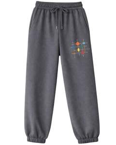 Conjunto de Sudadera con Capucha y Pantalones Deportivos Estampados en Gris Carbón para Mujer, Sudadera de Forro Polar con Pantalones a Juego, Atuendo Informal para Invierno - Product Image 2