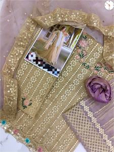 2022 indio pakistaní último vestido Gharara de seda Masoori bordado pesado trabajo hecho a mano Salwar boda fiesta modelo de lujo Venta caliente - Product Image 2