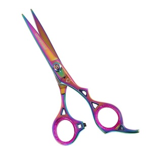 Professional Right-Handed Hair Cutting Scissors Rainbow Beauty Salon <b>Razor</b>-Sharp Blades 32 Teeth Stainless Steel Ceramic Handle - Product Image 5