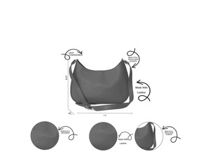 Bolso Tote de Cuero Genuino con Diseño de Media Luna, Impermeable, con Cierre, Amplio y Suave, con Características Duraderas y Opciones Personalizables para Mujer - Product Image 4