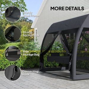 Sedia a Dondolo Contemporanea per Esterni e Interni, Adatta per Soggiorno, Hotel, Parco, Palestra, in Acciaio, Legno Moderno, Metallo e Poliestere PE - Product Image 6