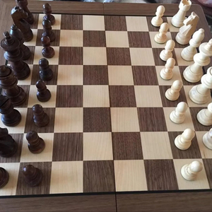 ILAHI's Eco-Friendly Rustic Polished Rectangle <b>Chess</b> <b>Board</b> Game 100% Handmade Pure Wood Animal/Love Style Customized Size <b>Chess</b> - Product Image 1