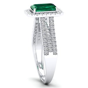 Anillos Solitarios de Moissanita en Oro de 10K, 14K y 18K, Precio al por Mayor REYES, Nuevo Diseño, Corte Esmeralda, Gema de Esmeralda de 1.75 Quilates, Joyería - Product Image 3