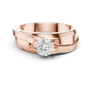 925 Sterling <b>Silver</b> Round Cut Moissanite Men's <b>Solitaire</b> <b>Ring</b> Bezel Setting Classic Style Gold Plated Engagement Wedding Party - Product Image 3