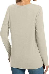 T-shirt Tunique Femme Grande Taille Chic Décontracté d'Été à Col Uni, Coupe Ajustée, Manches Papillon, Ourlet Croisé, Respirant et Sexy - Product Image 3