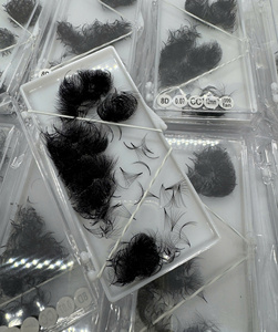 Pestañas Postizas Sueltas Hechas a Mano Directo de Fábrica, 8D 0.07 C/CC Curl, Fans Premade, Base Larga y Puntiaguda Natural, Extensión de Fibra PBT Coreana - Product Image 4