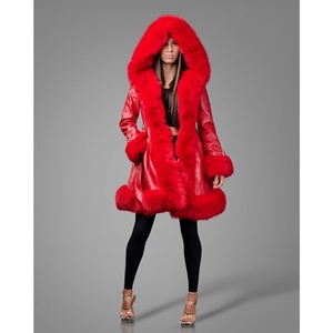 Abrigo Largo de Piel Sintética Elegante para Mujer, Abrigo de Invierno con Cinturón de Lujo, Ropa Exterior Cálida y Moderna de Primera Calidad, Proveedor Mayorista OEM Personalizado - Product Image 2