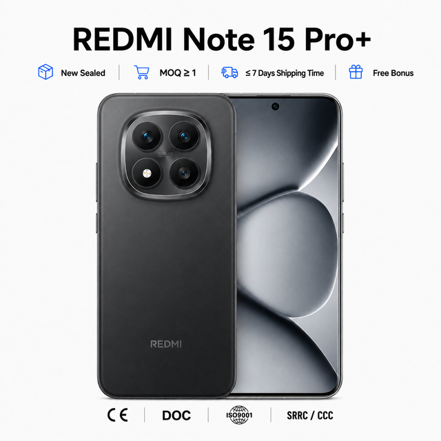 REDMI Note 15 Pro+ 5G Global Version Octa Core 6500mAh Android 15 200MP OIS Camera Unlocked Mobile Phone