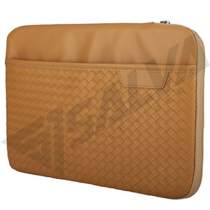 Funda para portátil de cuero PU de alta calidad con patrón de diamantes, cierre de cremallera, diseño minimalista, unisex, multifuncional. - Product Image 4