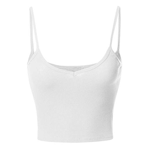 Women Knitted Solid Color Halter Neck Crop Tank <b>Top</b> Casual Style Green - Product Image 1