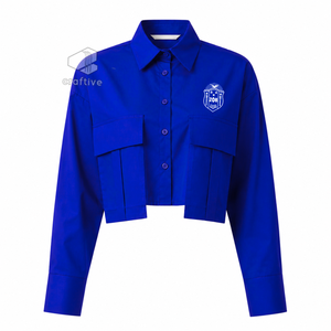 Chemise de bureau formelle pour femmes Zeta Phi Beta, chemise de travail professionnelle à boutons brodés pour les réunions d'affaires et les tenues de bureau - Product Image 1