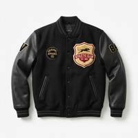 Blousons universitaires en gros avec logo personnalisé, vestes Letterman pour hommes et femmes, blousons bomber brodés pour l'école et le sport