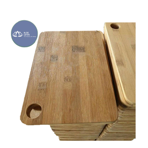 Tabla de Cortar de Bambú, Forma Rectangular, Superficie Antideslizante Duradera, Fácil de Limpiar, No Tóxica, Apta para Lavavajillas, Modelo Blue Lotus Lucy - Product Image 1
