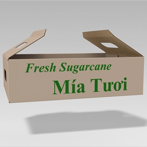 Custom Printed Eco-Friendly Corrugated Carton Box Handle for Fresh Sugarcane Agricultural Export Packaging Vietnam Supplier - Product Image 4