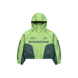 Conjunto Deportivo de Nylon Personalizado a la Moda, Chaqueta Deportiva con Capucha y Pantalones Cortos, Color Sólido, Secado Rápido, Poliéster, Unisex para Adolescentes, Ropa de Primavera - Product Image 2