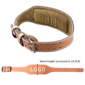 Unisex <b>Tan</b> Leather Waist Support <b>Belt</b> with Metal Buckle Durable Design for Adults - Product Image 5