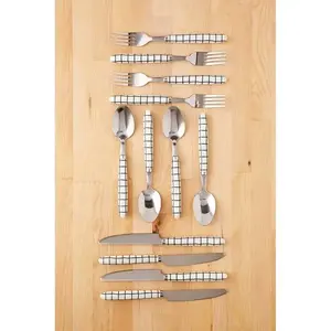 Juego de Cubiertos de Acero Inoxidable para Cocina Moderna con Mango de Agarre Cómodo, Vajilla Duradera y Reutilizable para Uso Doméstico - Product Image 1