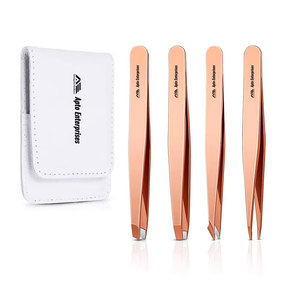 Herramientas de Belleza de Precisión, Ecológicas, Reutilizables, para Uso en Salón, Caja Profesional, Juego de Pinzas para Cejas de Acero Inoxidable Alemán - Product Image 1