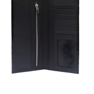 Portefeuilles texturés en cuir noir de qualité supérieure pour hommes – Étui fin à double volet pour chéquier, organiseur de cartes de crédit de luxe et étui de mode - Product Image 4