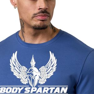 Camiseta deportiva con estampado gráfico azul real para hombre, cuello redondo, manga corta, atlética, para gimnasio, entrenamiento, ropa deportiva informal - Product Image 5